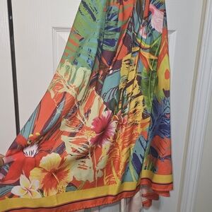 Tropical Floral High Low Dress